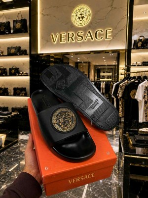 Versace Flip Flop Black Gold 464