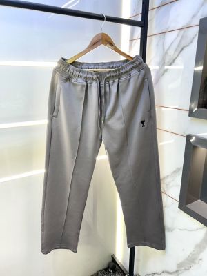 Ami Grey Embroidery Logo Super Premium Track Pant F3921-GY