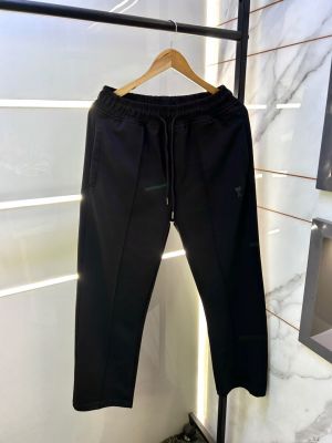 Ami Black Embroidery Logo Super Premium Track Pant F3921-BL