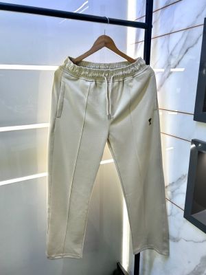 Ami Cream Embroidery Logo Super Premium Track Pant F3921-CR