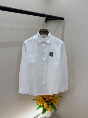 Loewe Embossed Logo Super Premium White Shirt With Brand Box Packing F3581-WH