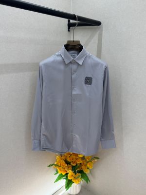 Loewe Embossed Logo Super Premium Grey Shirt With Brand Box Packing F3581-GY