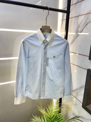 Brooks Brothers Lining Sky Premium Oxford Lycra Shirts F3919-S1