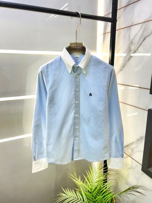 Brooks Brothers Lining Sky Premium Oxford Lycra Shirts F3919-S2
