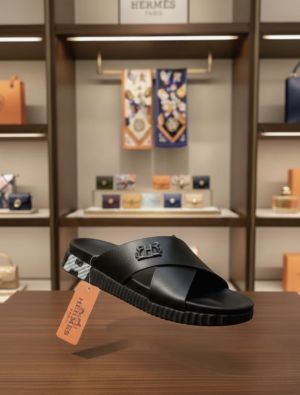 HERMMES INFRA THICK SOLE ITALIAN SLIDE BLACK 22
