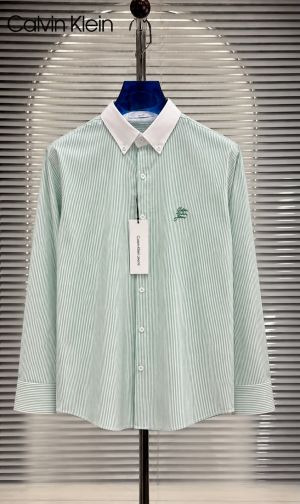 Calvin Klei Chest Logo Full Sleeves Shirt Sky Green
