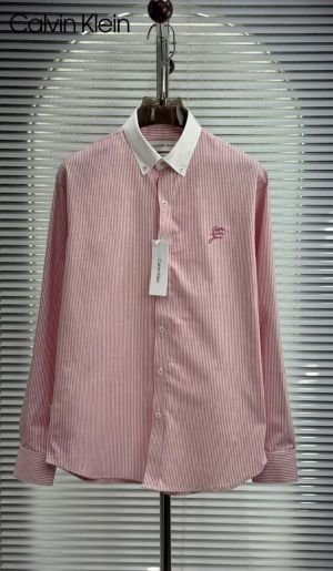 Calvin Klei Chest Logo Full Sleeves Shirt Baby Pink