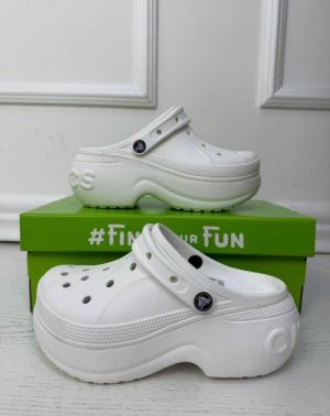 wmn Crocccs platform bella clogs for her