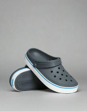 Croccs Off Court Clogs Grey Blue