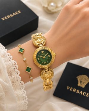 Versace Medusa Women Gold Green
