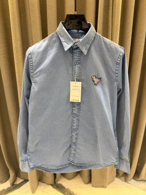 Coac_Cest Logo Full Sleeves Denim Shirt Blue