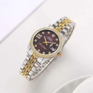 Rolee_x Oyester Perpetual Date Just 2Ton-Gold-Wine