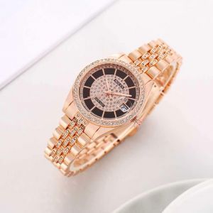 Rolee_x Ladies Crystal Date Just Quartz Rose-Gold Marhoon
