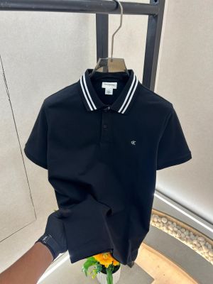 Calvi_Klein Black Collar Neck Premium Polo T-shirt F3692-BL