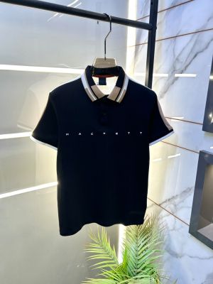 Hacket Black Polo Premium Collar Neck T-shirt F3621-B1
