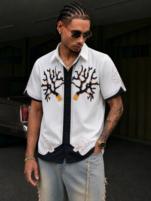 Casablanca Imported Half Sleeves Shirt White