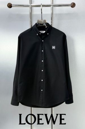 Loewe Chest Logo Full Sleeves Shirt Black