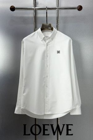 Loewe Chest Logo Full Sleeves Shirt White