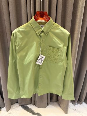Loewe Chest Logo Full Sleeves Shirt Pista Green