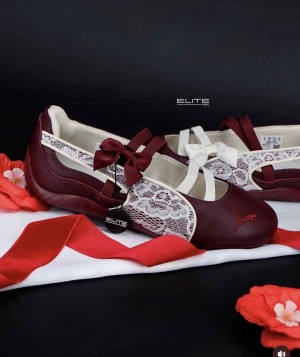 WMN Pumma Speed Cat Ballet Lace Ivore red ruby ivory beige