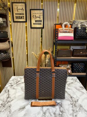 Goyar Ambassade Printed Canvas Laptop Briefcase With Strap