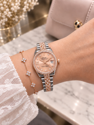 Roleex women Date Only Rosegold Two Tone
