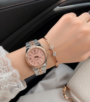Roleex Women Land Dweller Date Only Rosegold Two Tone