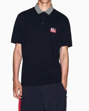 Arma_ Exchange Black Polo Premium Collar Neck T-shirt F3936-BL