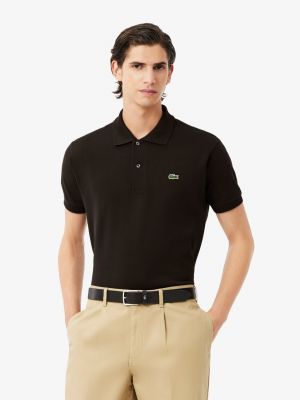 Lacost  Black Polo Premium Collar Neck T-shirt F3620-BL