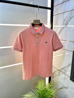 Lacost  Pink Polo Premium Collar Neck T-shirt F3620-PI