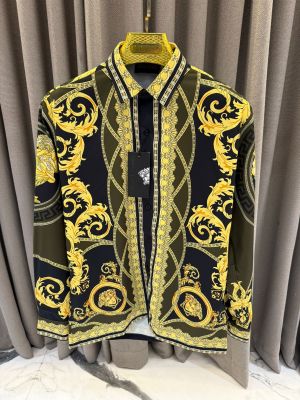 sale_Versace Couture Black Printed Premium Shirt With Box And Carry Bag (1909)