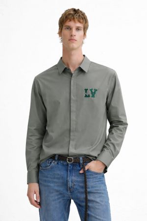 loui-xs vuitto-n IMPORTED STORE ARTICLE DIAMOND CHINA SHIRT