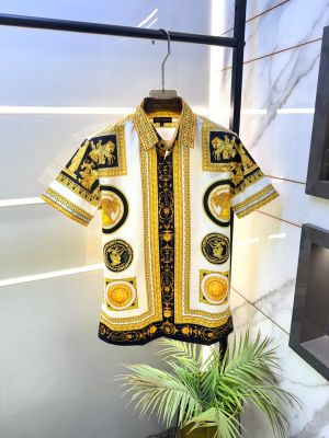 Versace Imported White Premium Half Sleeves Printed Shirt F5088-W5