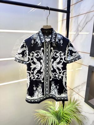 Versace Imported Black Premium Half Sleeves Printed Shirt F5088-B3