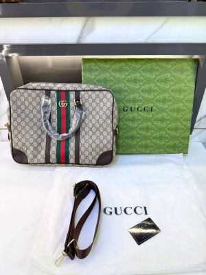 Gucc_ Brown Premium Quality Laptop Bag Fa 711