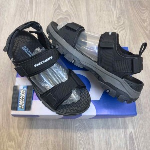 Skecher.s Go Recover Tresmen Ryer Premium Black Grey Sports Sandal