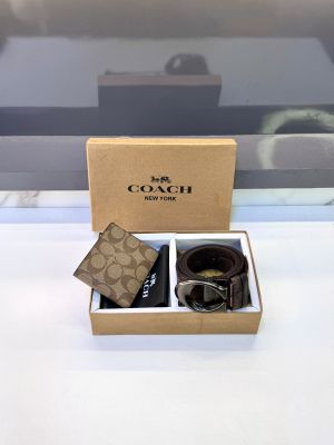 Coac_ Belt & Wallet Brown Combo Fa 1100
