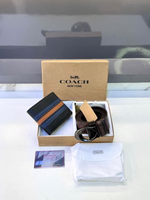 Coac_ Belt & Wallet Black Combo Fa 1101