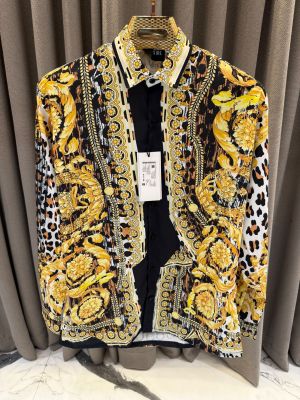 sale_Versace Couture White Wild Barocco Printed Premium Shirt With Box And Carry Bag (1913)