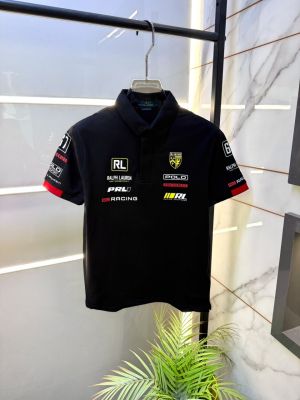 Ralp Lauren Black Polo Premium Collar Neck T-shirt F5096-BL