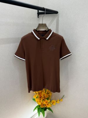 Tomm Hilfiger Brown Polo Premium Collar Neck T-shirt F5021-BR