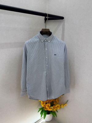Lacost  Grey Lining Embroidery Logo Oxford Lycra Premium Shirt F3739-GY