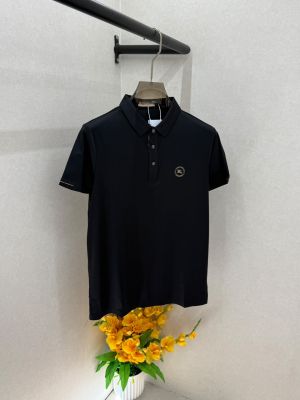 Burberr Black Imported Super Premium Collar Neck Polo T-shirt F3762-BL