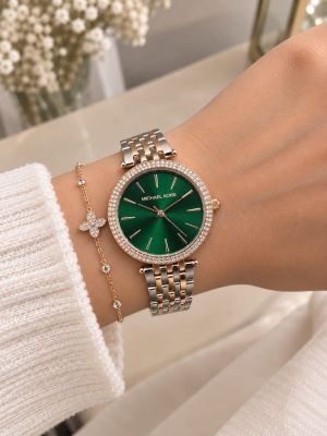 Michael l Kors Darci Two Tone Green Dial