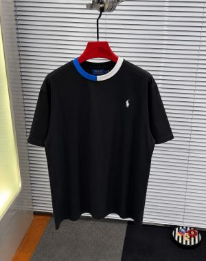 Ralp Lauren Chest Logo Round Neck T-shirt Black