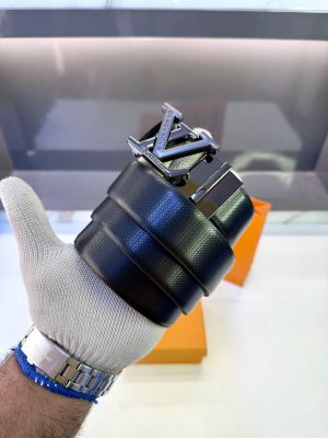 Lv_Loui Black Glossy Reversible Belt Fa 1109