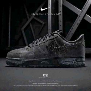 Nikee AirForce 1 Low Medium Ash Black 439