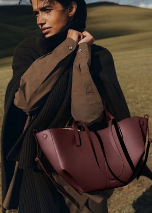 Polenne Black Cherry Cyme Large Premium Tote With Wallet & DustCover