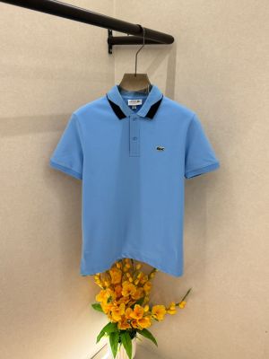 Lacost Blue Polo Premium Collar Neck T-shirt F5019-BU