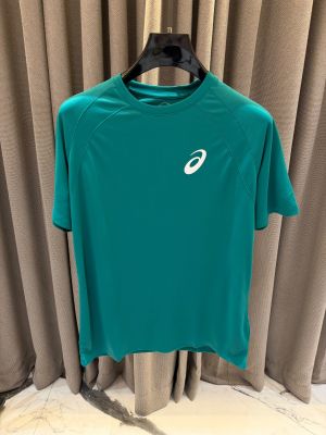 Asic Chest Logo Round Neck T-shirt Green